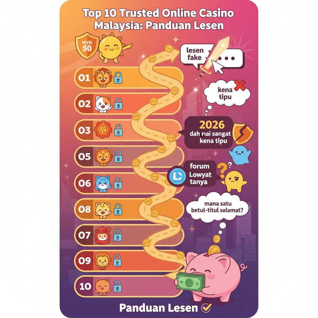 Top 10 Trusted Online Casino Malaysia: Panduan Lesen